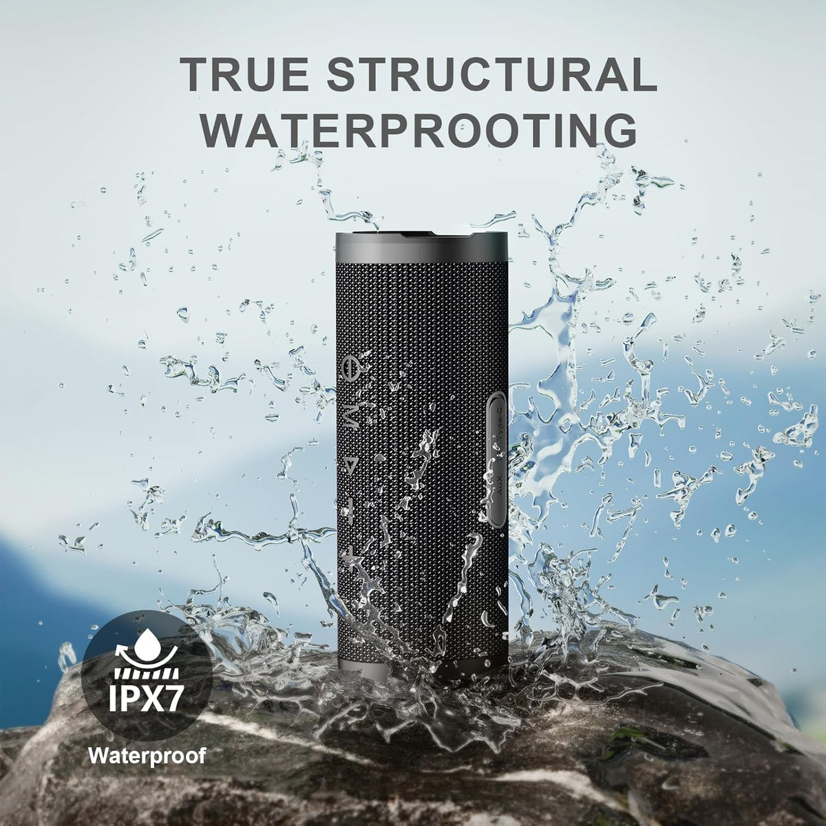 Vanzon Bluetooth Speakers, V40 Portable Wireless Speaker V5.0 with 24W Loud Stereo Sound, 24H Playtime, TWS & IPX7 Waterproof, Suitable for Travel, Beach,Home and Outdoors,Great Choice for Gift - PuriLite