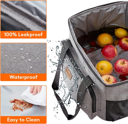 Lifewit Large Lunch Bag for Adults, 24-Can 15L Insulated Lunch Box Leakproof Soft Cooler Cooling Tote for Men Women, Waterproof Reusable Cooler Bags for Work Office Outdoor Picnic Camping, Black - PuriLite