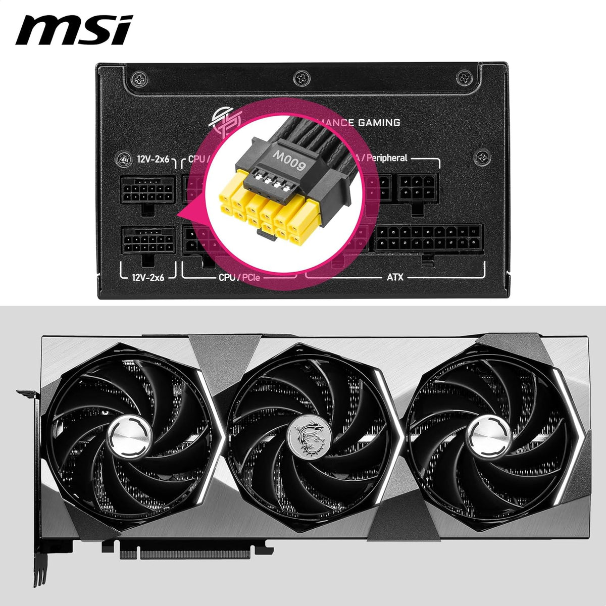 MSI MPG A1250GS PCIE5, 80 Plus Gold Full Modular 1250W Power Supply, 12V-2x6 Cable, ATX 3.1 & PCIE 5.1 Ready - PuriLite