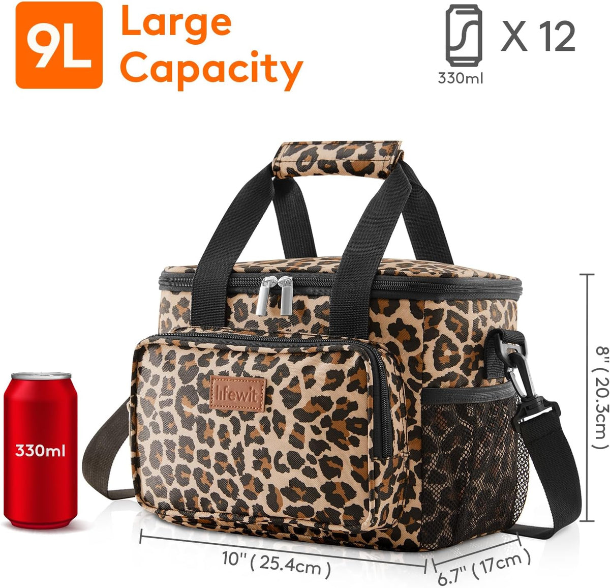 Lifewit Large Lunch Bag for Adults, 24-Can 15L Insulated Lunch Box Leakproof Soft Cooler Cooling Tote for Men Women, Waterproof Reusable Cooler Bags for Work Office Outdoor Picnic Camping, Black - PuriLite