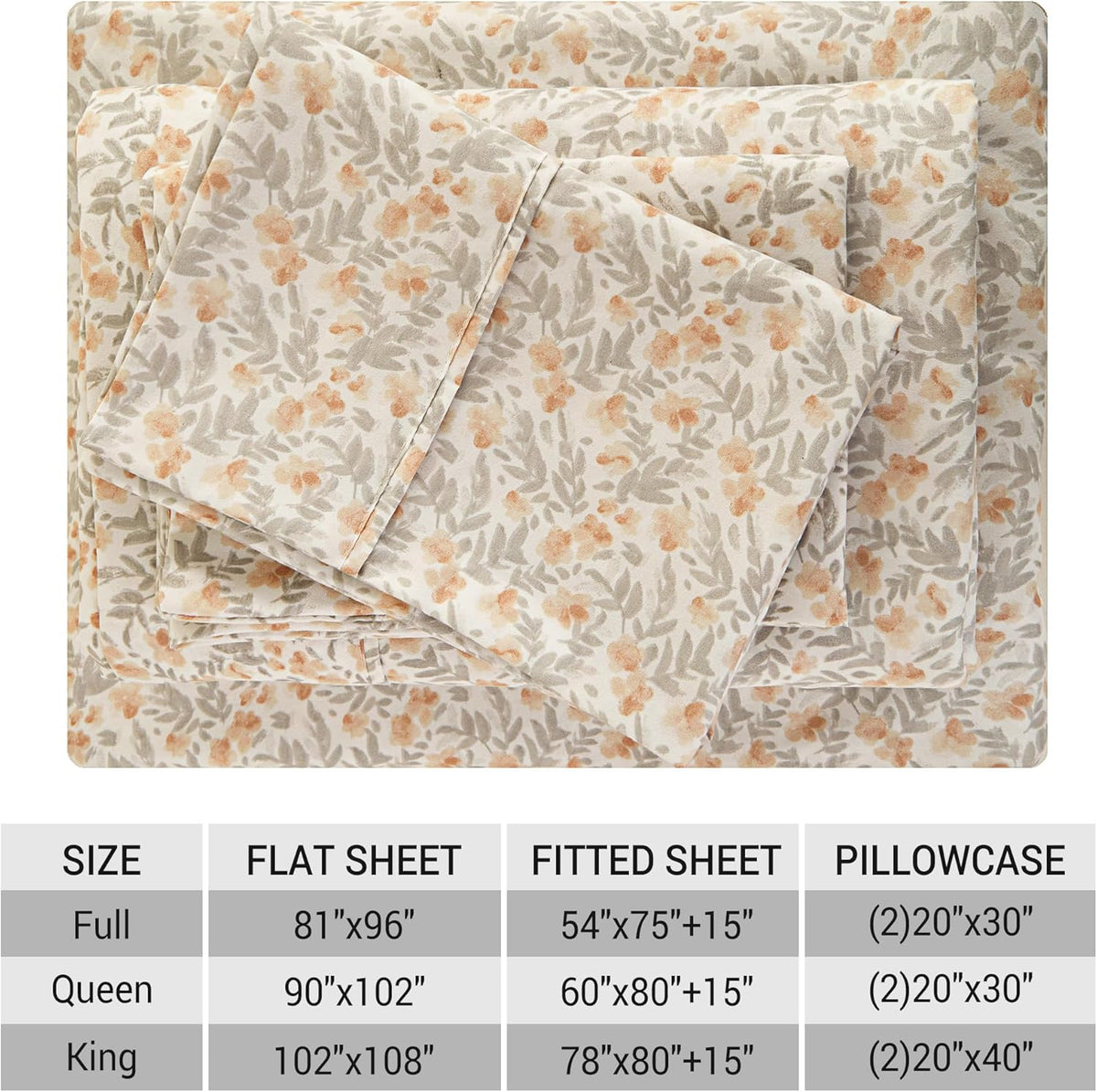 Viviland Floral Queen Sheet Set - 4 Piece Vintage Pink & Yellow Flower Patterned Bed Sheets - Soft, Breathable Microfiber Sheets with Deep Pocket, Non-Slip Fitted Sheets & Pillowcases - PuriLite
