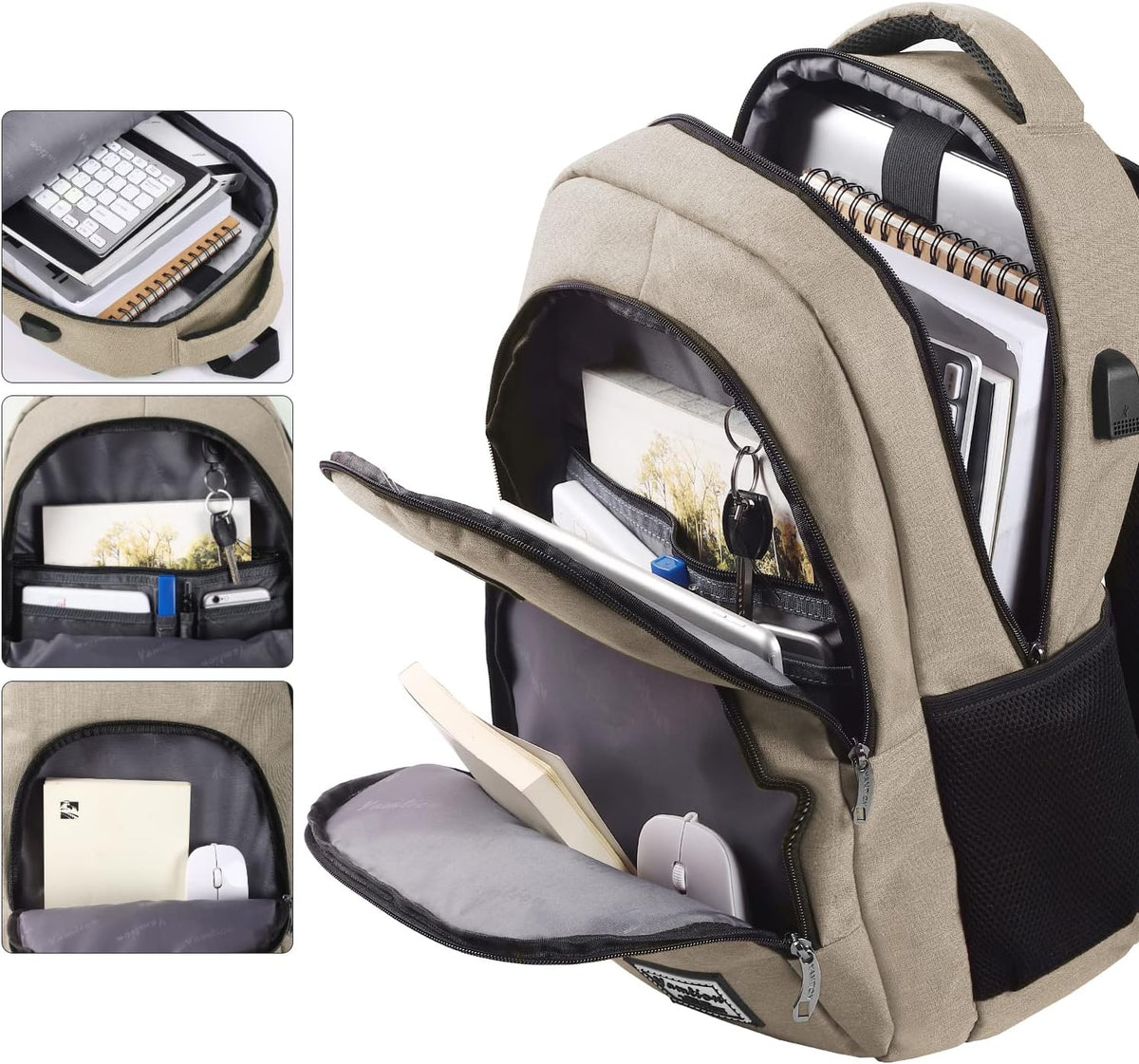 Backpack for Teen Girls,Boys School Backpack for Women with USB,College Backpack,Big Flower - PuriLite