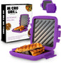Micro Grill | Microwave Sandwich Maker - Grilled Cheese Sandwich Maker - Munchy - Toastie Maker- Panini Press - Travel Sandwich Maker (Purple) - PuriLite