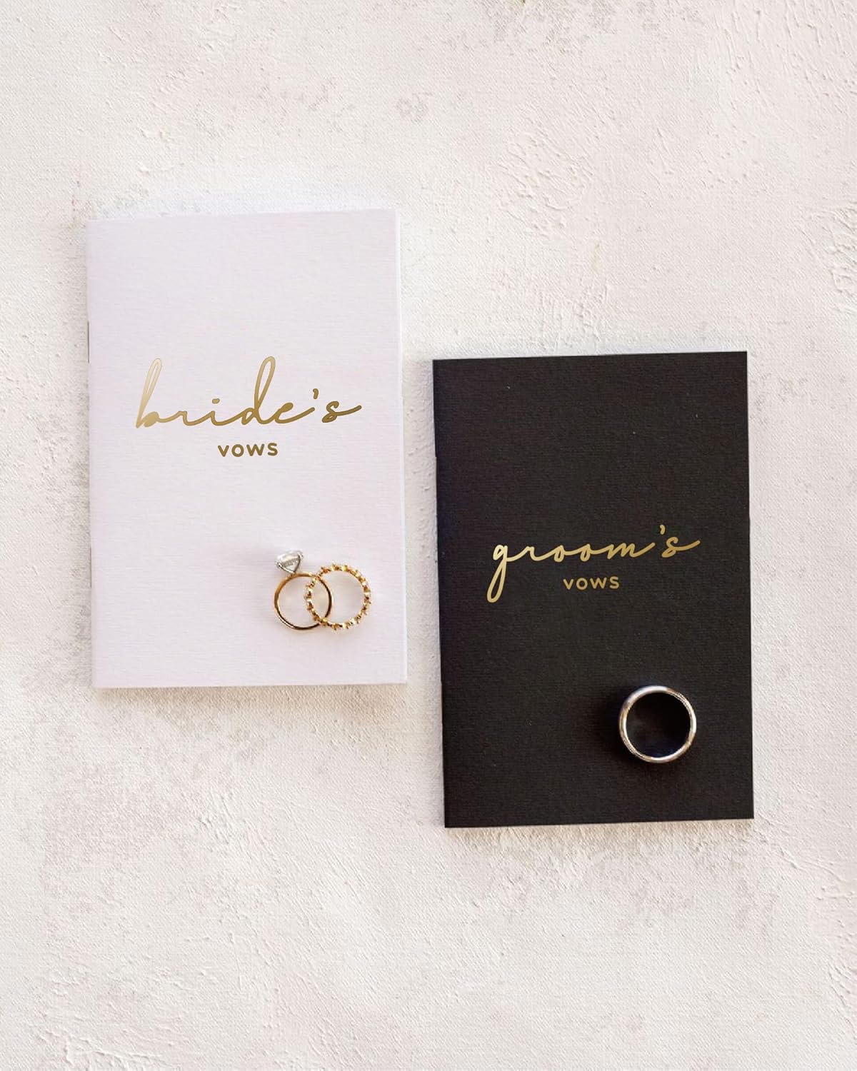 GroomBrideGifts Wedding Vow Book for His and Hers, Soft Touch, Perfectly Sized Bride and Groom Vow Books, Wedding Essentials, Wedding Registry Ideas, His and Hers Gifts - PuriLite