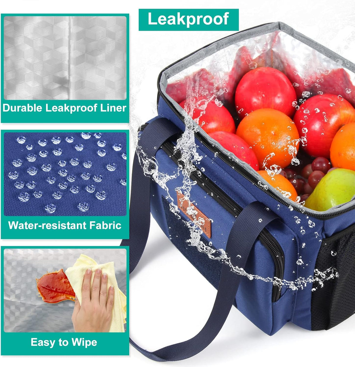 HSHRISH Tactical Large Lunch Bag for Men,Leakproof Insulated Lunch Box, Durable Soft Cooler Bag with Shoulder Strap Lunch Pail for Work Shifts Outdoor - PuriLite