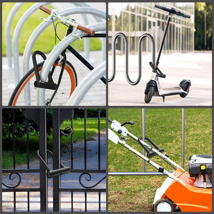Sportneer Bike Lock: 17mm Heavy Duty Bike U Lock - High-Security Anti-Theft with 12mm x1.5m Steel Cable, 8''x5'' Compact Design, Includes Mounting Bracket for Mountain/Road/Folding/Electric Bikes - PuriLite
