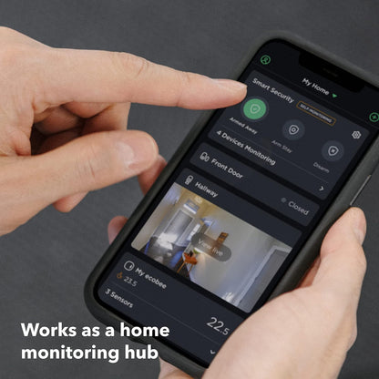 ecobee Smart Camera – Indoor WiFi Security Camera, Smart Home Security System, 1080p HD 180 Degree FOV, Night Vision, 2-Way Audio, Works with Apple HomeKit, Alexa Built in - PuriLite