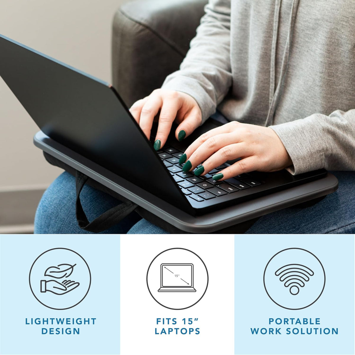 Purilite Select Portable Lap Desk – Black - PuriLite