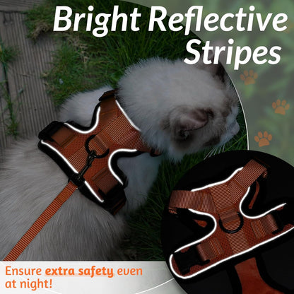 rabbitgoo Cat Harness and Leash for Walking, Escape Proof Soft Adjustable Vest Harnesses for Small Medium Cats, Easy Control Breathable Reflective Strips Jacket, XS, Black - PuriLite