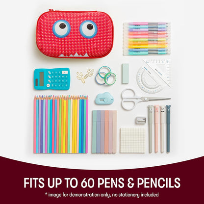 ZIPIT Beast Pencil Box for Kids | Pencil Case for School | Organizer Pencil Bag | Large Capacity Pencil Pouch (Red) - PuriLite