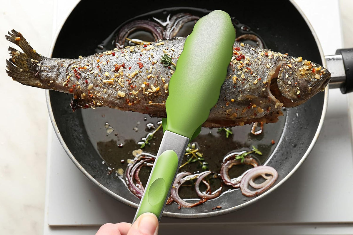 Purilite Select Silicone &amp; Stainless Steel Kitchen Tongs - PuriLite