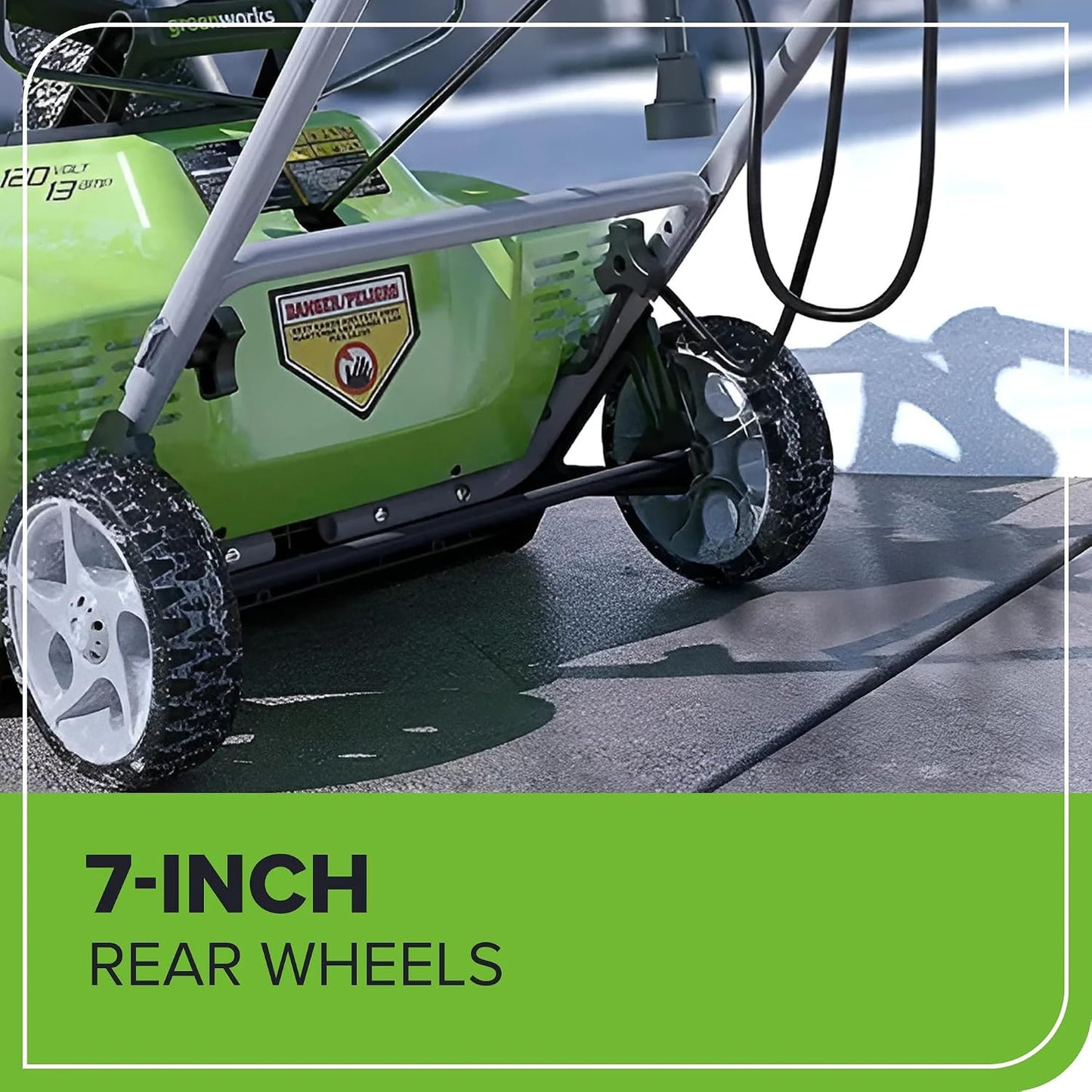 Greenworks 13 Amp 20-Inch Corded Electric Snow Blower-Walk-Behind Snow Thrower with 180° Adjustable Chute & 30FT Throwing Distance & 8" Clearing Depth, Ideal for Driveway, Walkway & Yard Snow Removal