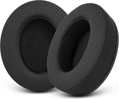 Upgraded Replacement Earpads Cushions for HyperX Cloud/Alpha, for Turtle Beach Stealth 400/600, for Audio Technica M50X/M40X&More, Ear Pads with Breathable Mesh Fabric/Added Thickness - PuriLite