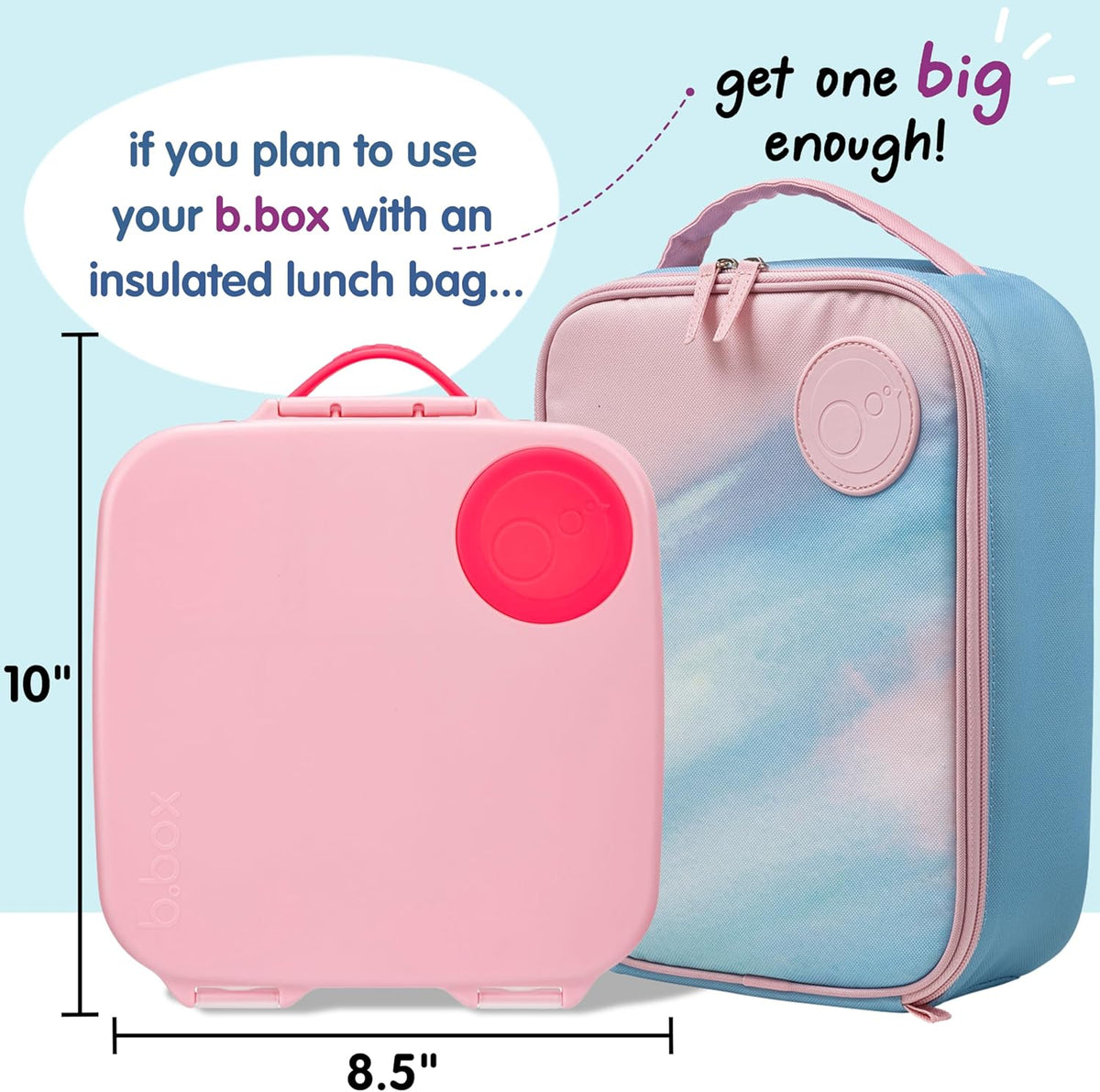 b.box 5-Compartment bento Style Lunch Box for Kids, Toddlers, Childrens, BPA-Free Food Storage Container with Cooler Pack, ON-The-GO Food Box with Handles Included Custom Divider, Lemon Twist - PuriLite