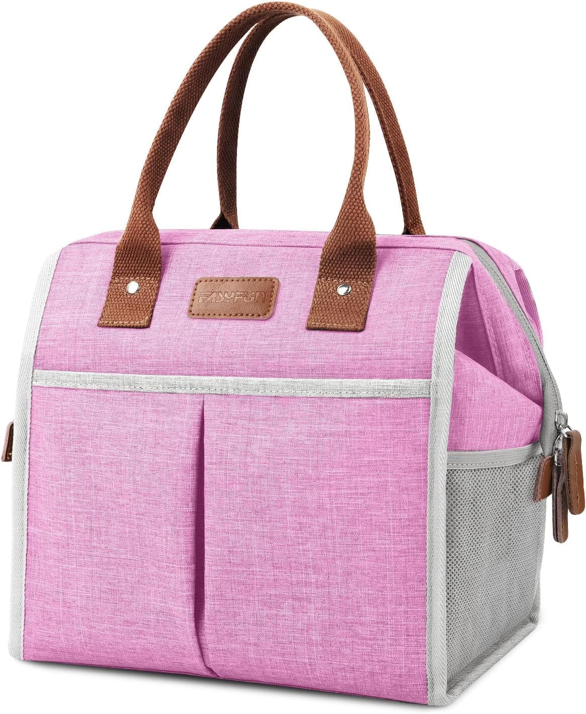 Lunch Bag for Women & Men, Insulated Lunch Box Cooler Tote Bags, Adult Reusable Lunch Boxes with Water Resistant for Work, Travel and Picnic (Grey) - PuriLite