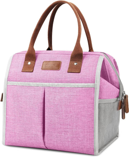 Lunch Bag for Women & Men, Insulated Lunch Box Cooler Tote Bags, Adult Reusable Lunch Boxes with Water Resistant for Work, Travel and Picnic (Grey) - PuriLite