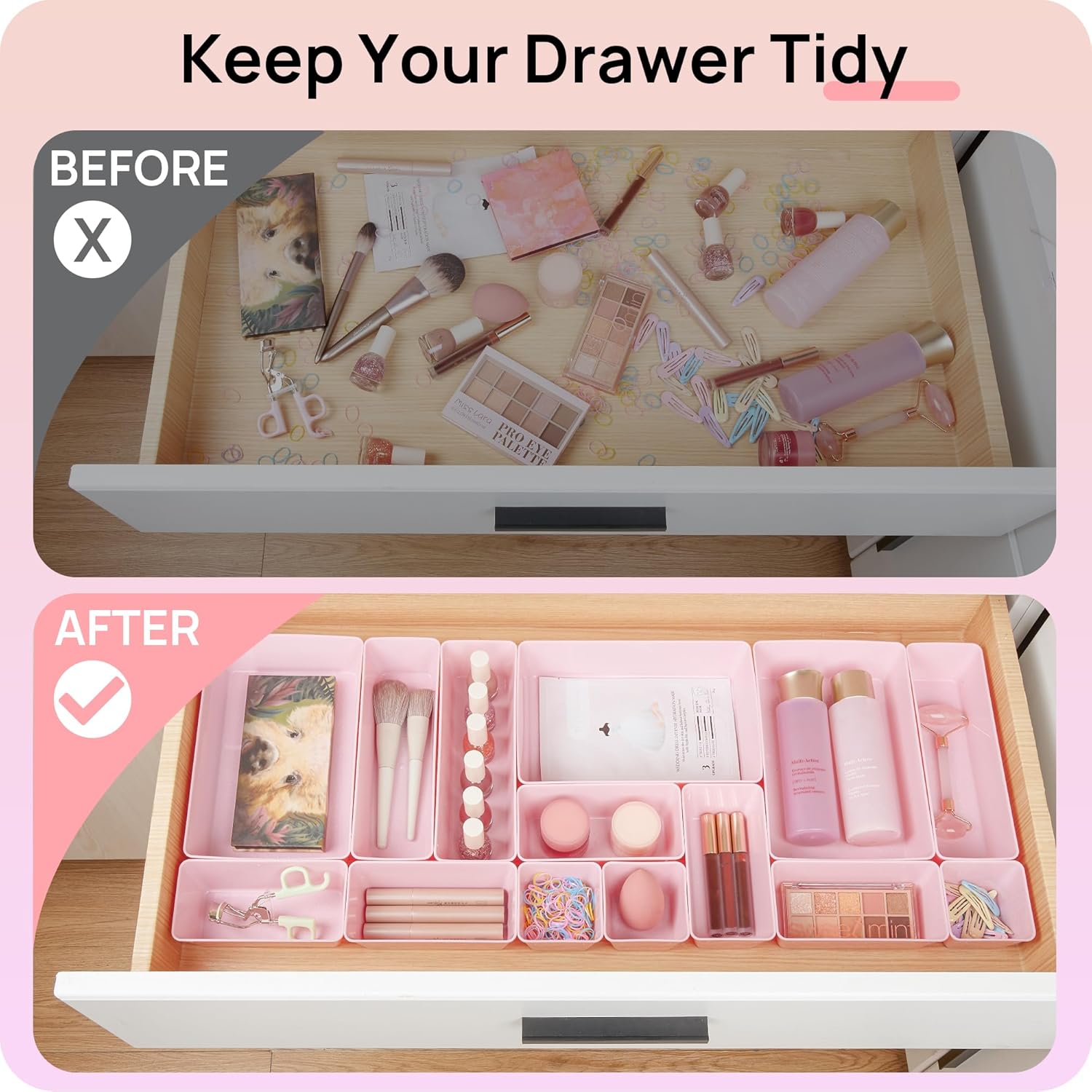 Purilite Select Clear Drawer Organizer Set - PuriLite