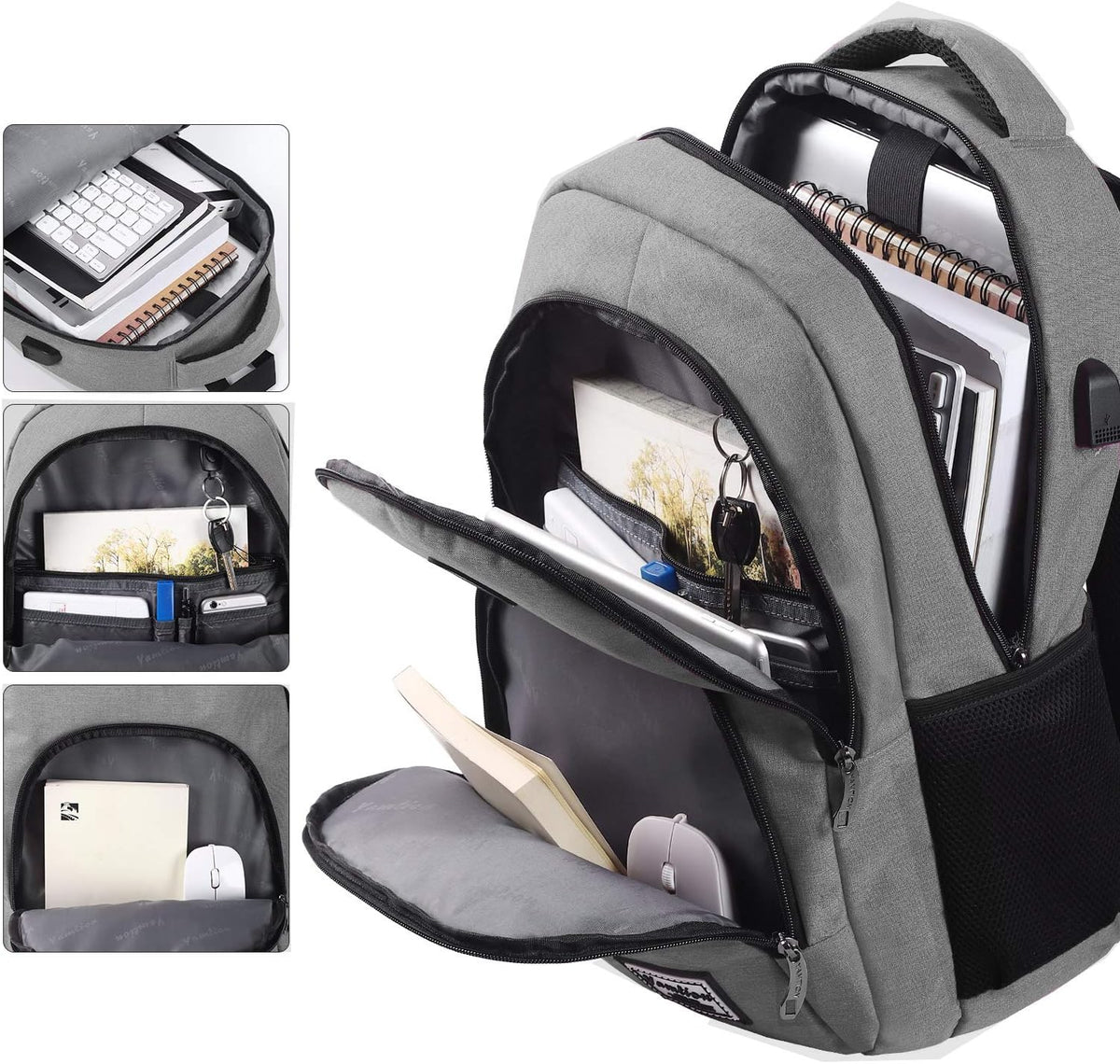 Backpack for Teen Girls,Boys School Backpack for Women with USB,College Backpack,Big Flower - PuriLite