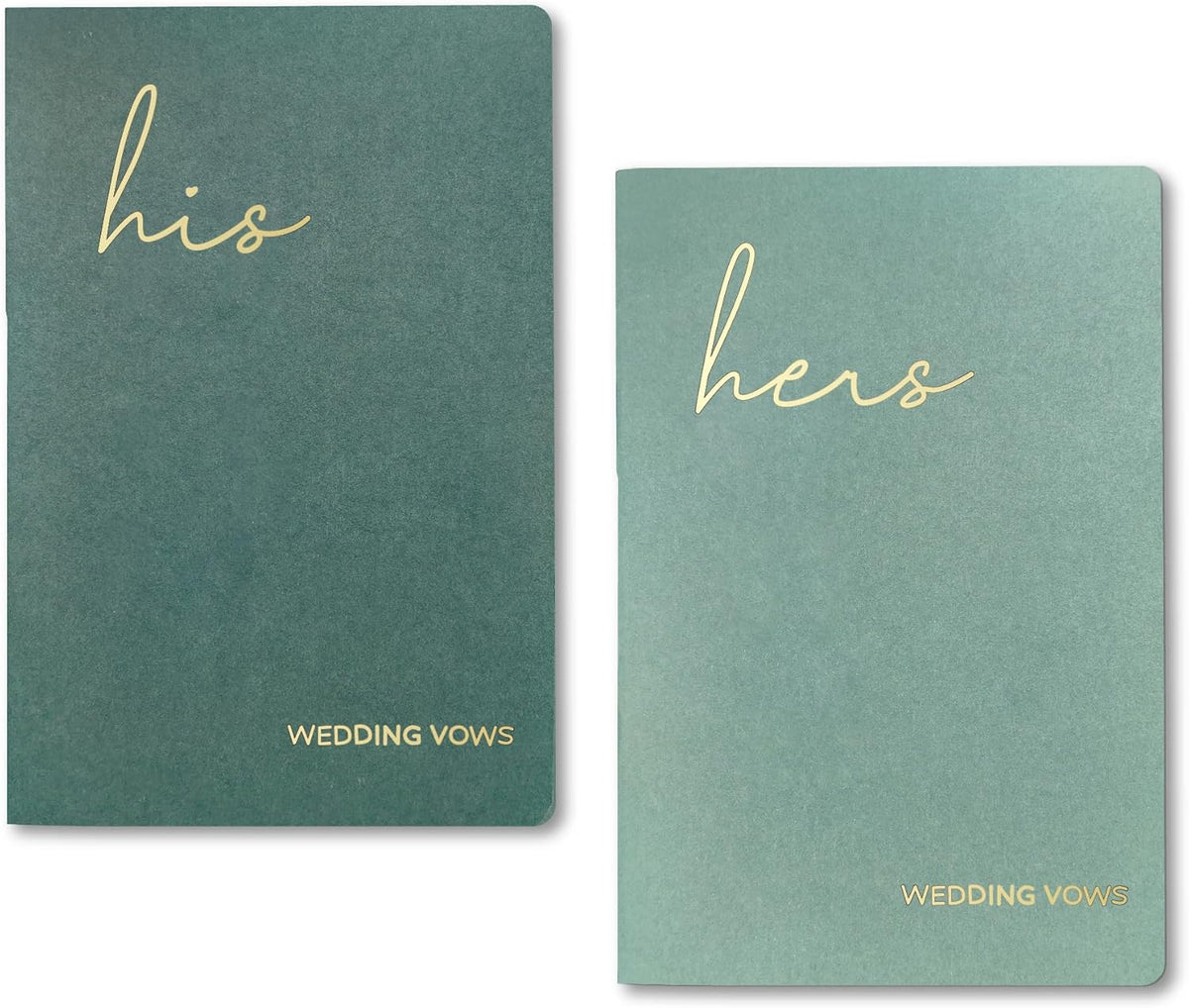 GroomBrideGifts Wedding Vow Book for His and Hers, Soft Touch, Perfectly Sized Bride and Groom Vow Books, Wedding Essentials, Wedding Registry Ideas, His and Hers Gifts - PuriLite