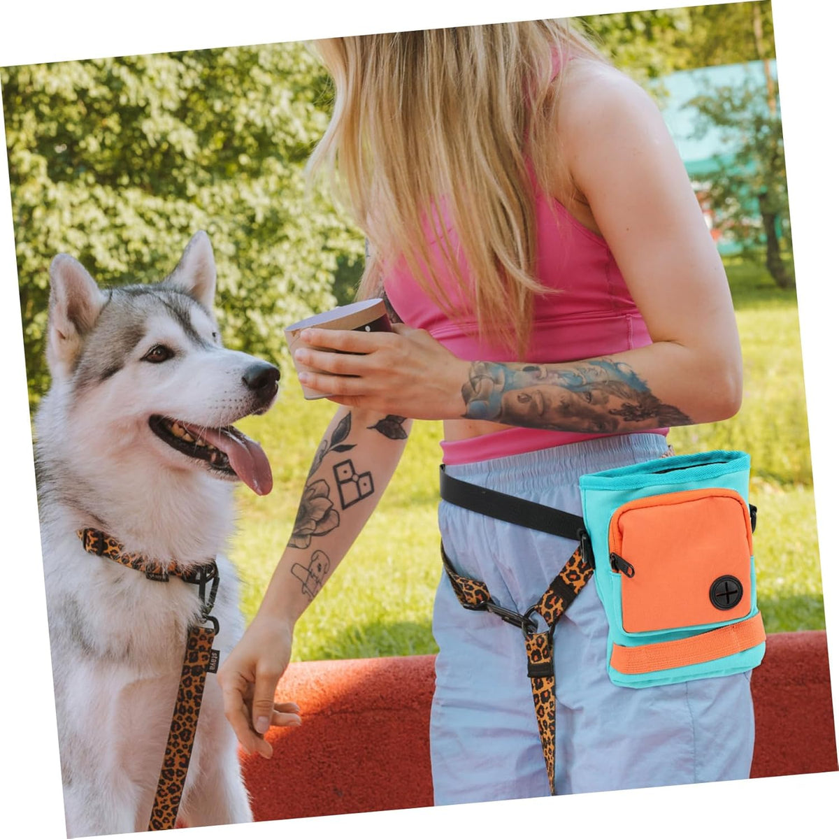 Dog Treat Pouch with Adjustable Waist Strap Lightweight and Durable Pet Training Bag for Treats and - PuriLite