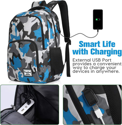 Backpack for Teen Girls,Boys School Backpack for Women with USB,College Backpack,Big Flower - PuriLite