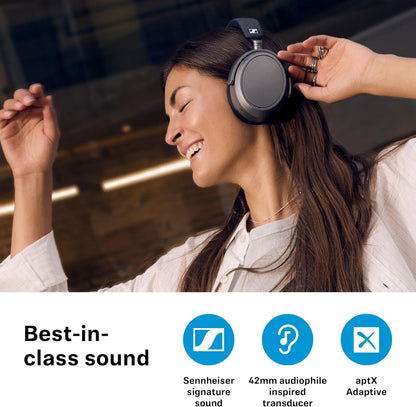Sennheiser Consumer Audio Momentum 4 Wireless Headphones - Bluetooth Headset for Crystal-Clear Calls with Adaptive Noise Cancellation, 60h Battery Life, Customizable Sound - Pride - PuriLite