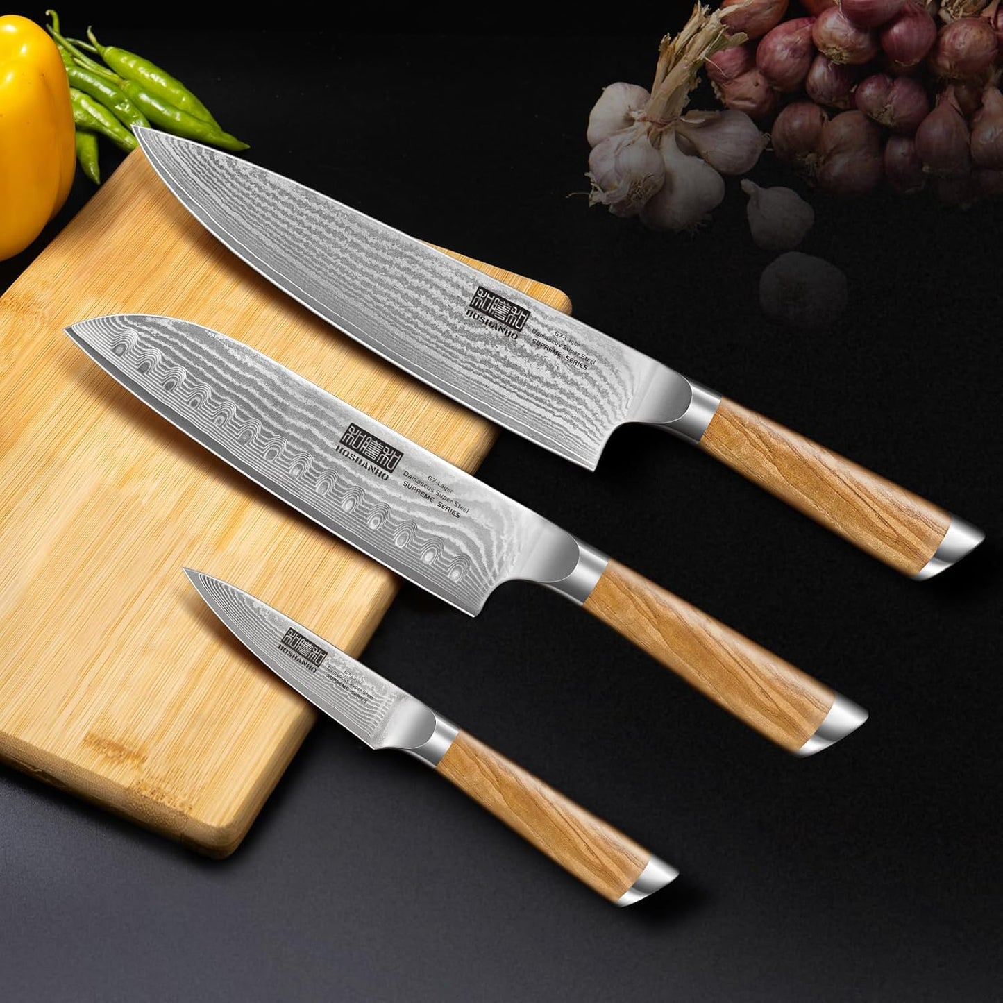 HOSHANHO Damascus Fillet Knife 7 Inch, Professional VG-10 Super Steel Boning Knife, Ultra Sharp Fish Knife with Ergonomic Handle - PuriLite