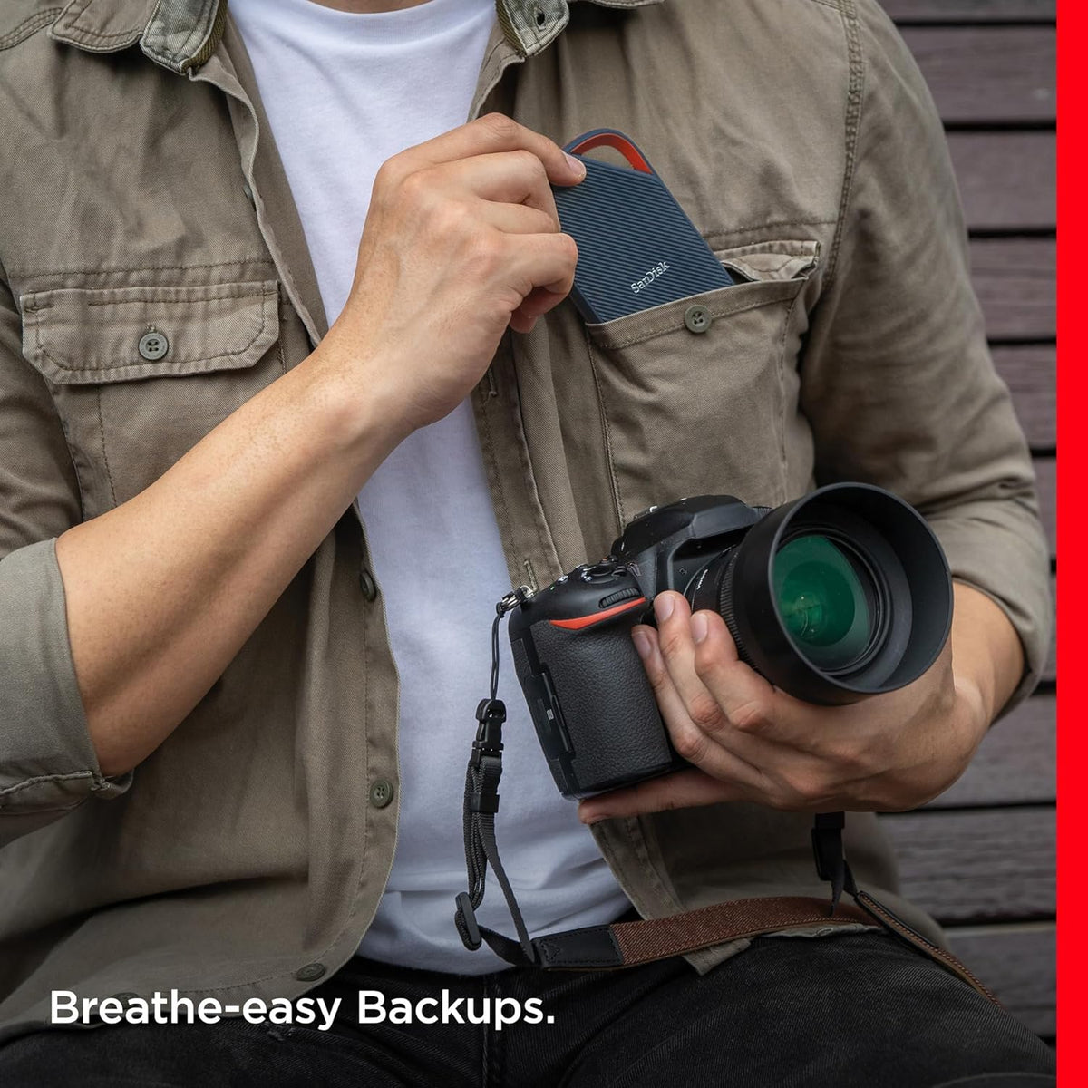 4TB SanDisk Extreme PRO Portable SSD with USB4, Up to 3800 MB/s Read and 3700MB/s Write, USB-C, USB 3.2, Backwards Compatible, IP65 Water and Dust Resistance - SDSSDE82-4T00-G25 - PuriLite