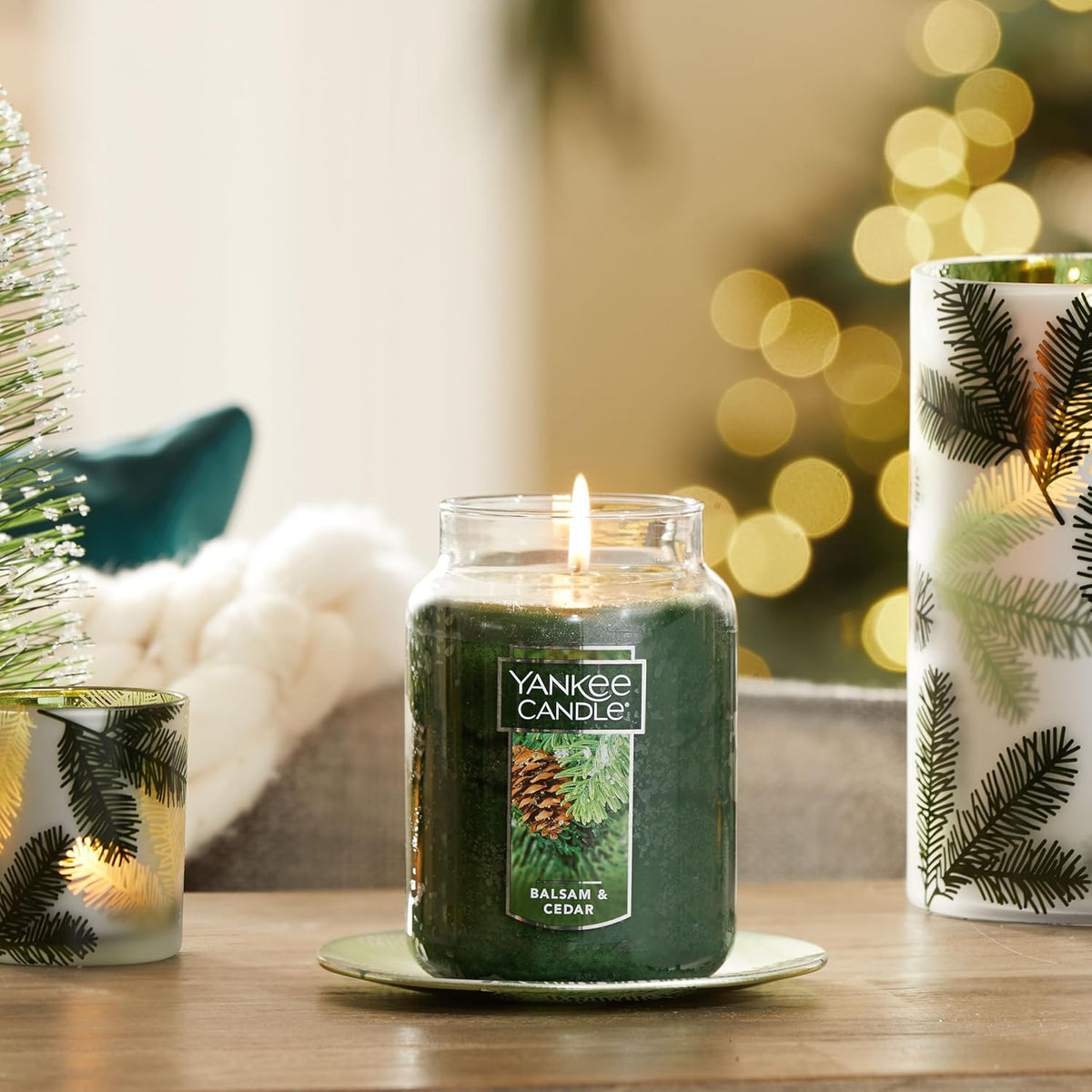 Yankee Candle Scented Candle, Sage & Citrus, Original Large Jar Candle, 110-150 Hours of Burn Time, 22 oz. - PuriLite