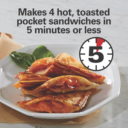 Hamilton-Beach-Electric-Sandwich-Maker-and-Toaster-Makes-Omelets-and-Grilled-Cheese,-4-Inch,-Easy-to-Store,-Black-(25430) - PuriLite