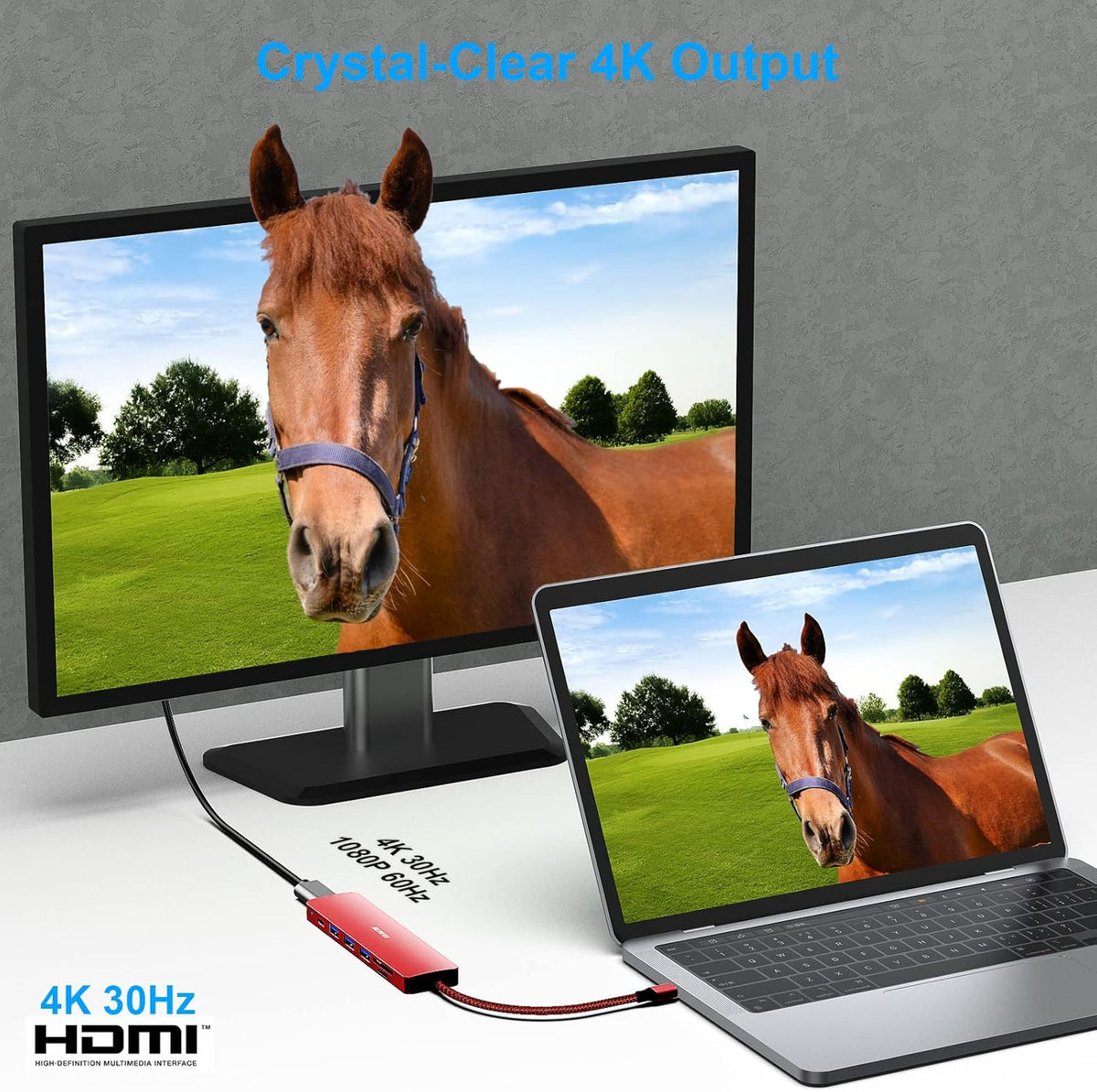 BENFEI USB C HUB 7in1, USB C HUB Multiport Adapter with USB-C to HDMI, USB-C to SD/TF Card Reader/3*USB 3.0/100W Power Delivery, Compatible with iPhone 15 Pro/Max, MacBook, iPad Pro, iMac, S23, XPS17 - PuriLite