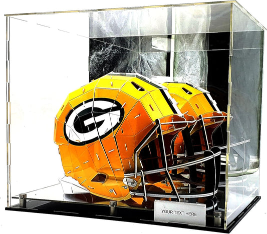 Football Basketball Helmet Sneakers Memorabilia Dustproof Acrylic Display Case Showcase Box UV Protection Mirror Riser - PuriLite