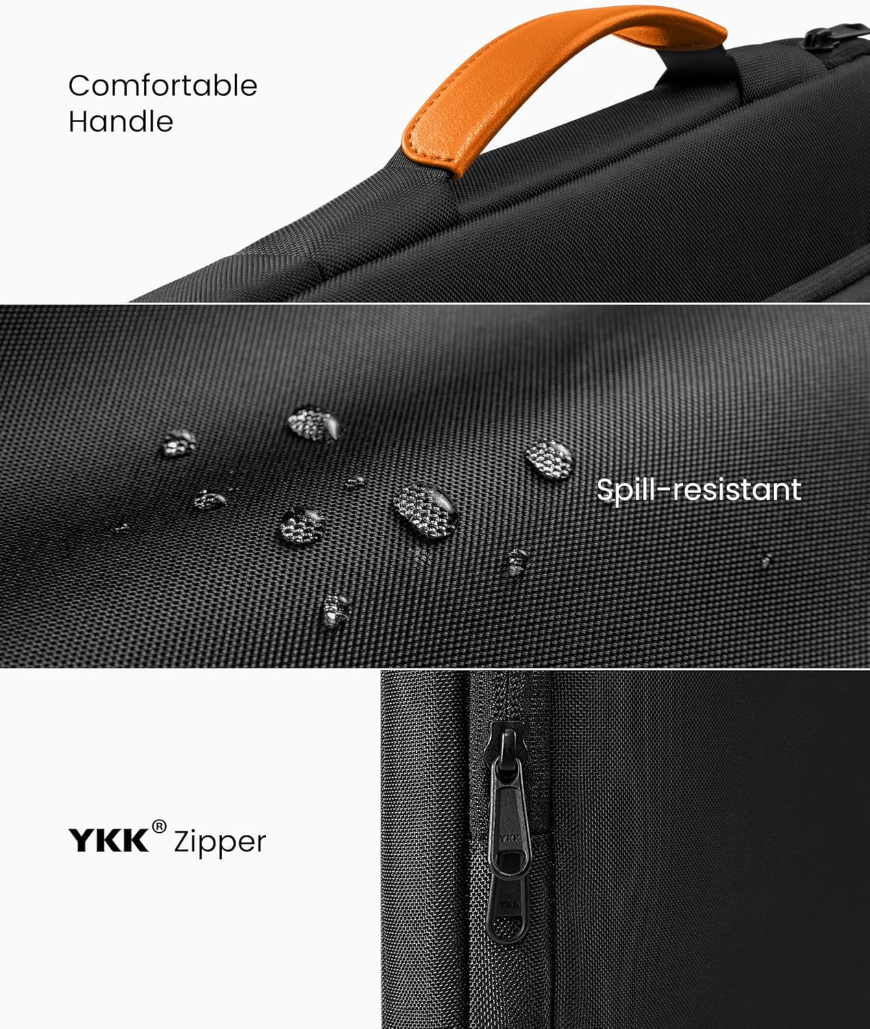 tomtoc 360 Protective Laptop Carrying Case for 16-inch New MacBook Pro M4/M3/M2/M1 Pro/Max 2024-2019, Water-Resistant Laptop Bag Sleeve with Accessory Pocket for The New Razer Blade 15 - PuriLite