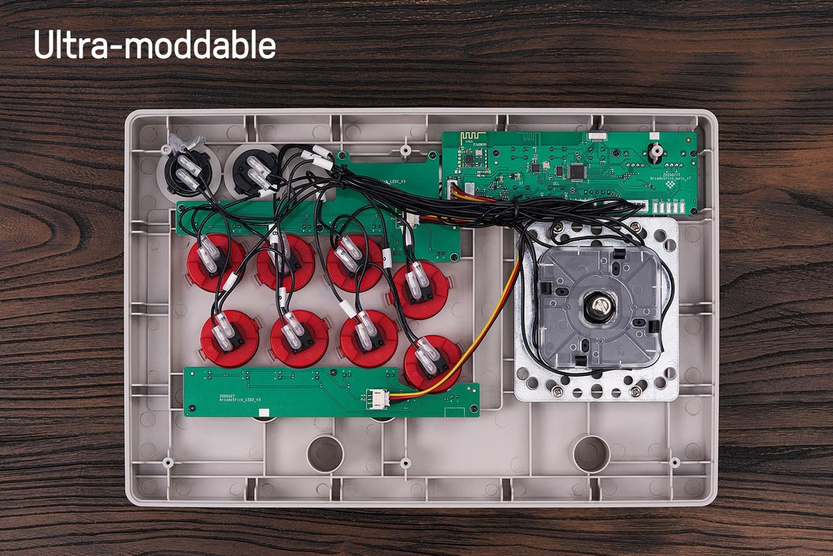8BitDo Retro Arcade Fight Stick 8 Way Joystick with 2 Dedicated Macro Buttons and Turbo Function for Switch/Switch 2 and PC Windows, Support Bluetooth, 2.4G Wireless and Wired USB-C Cable Connection - PuriLite