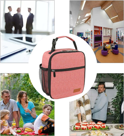 Lunch Box for Men Women Adults Small Lunch Bag for Office Work Picnic - Reusable Portable Lunchbox, Black - PuriLite