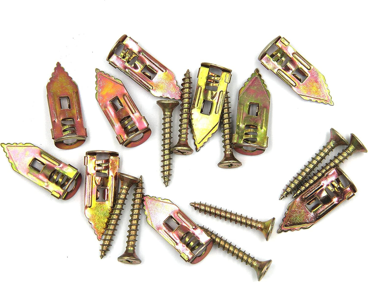 ISPINNER 140pcs 12x30mm Self Drilling Drywall Anchors with Screws Kit, No Drill or Holes in Wall, Hangs up to 66 lbs - PuriLite