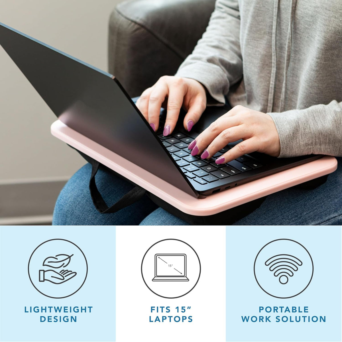 Purilite Select Portable Lap Desk – Black - PuriLite