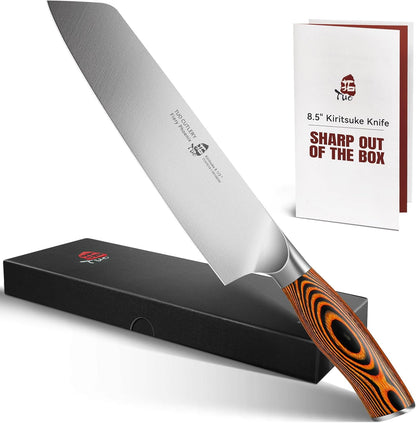 TUO Boning Knife - Razor Sharp Fillet Knife - High Carbon German Stainless Steel Kitchen Cutlery - Pakkawood Handle - Luxurious Gift Box Included - 7 inch - Fiery Phoenix Series - PuriLite