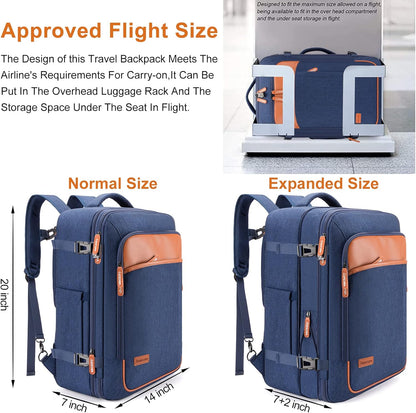 Lumesner Carry on Backpack, Extra Large 40L Flight Approved Travel Backpack for Men & Women - PuriLite