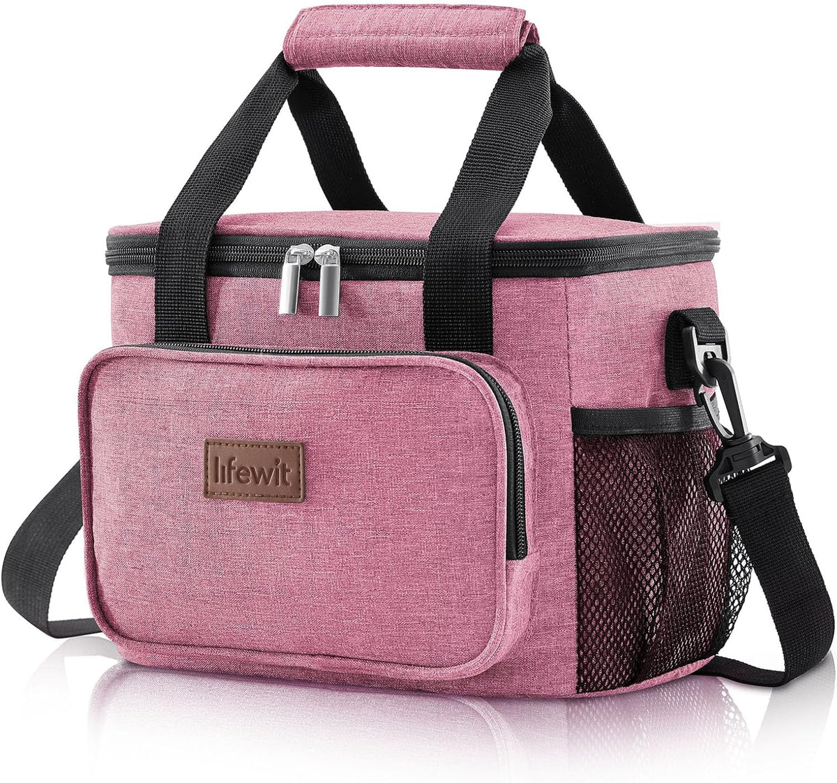 Lifewit Large Lunch Bag for Adults, 24-Can 15L Insulated Lunch Box Leakproof Soft Cooler Cooling Tote for Men Women, Waterproof Reusable Cooler Bags for Work Office Outdoor Picnic Camping, Black - PuriLite