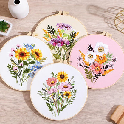 Purilite Select 3-Sets Flower Embroidery Kit - PuriLite
