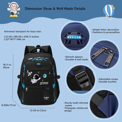 MITOWERMI Astronaut-space Backpack for Boys-Girls Elementary Middle School Bags for Girls Kids Bookbag - PuriLite