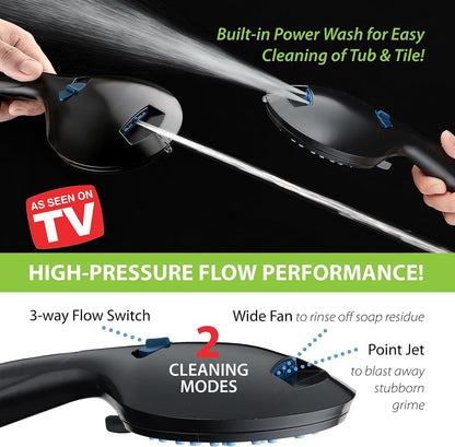 Purilite Select 8-Setting Handheld Shower Head – High Pressure, Self-Cleaning, Total Shower Hygiene System - PuriLite