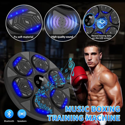 2025 Upgraded Music Boxing Machine for Adults & Kids - Wall-Mounted Smart Punching Target with Boxing Gloves, Home Gym & Office Training Equipment (Latest Model) - PuriLite