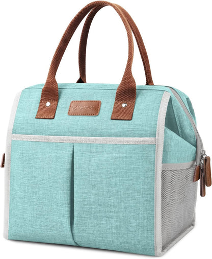 Lunch Bag for Women & Men, Insulated Lunch Box Cooler Tote Bags, Adult Reusable Lunch Boxes with Water Resistant for Work, Travel and Picnic (Grey) - PuriLite
