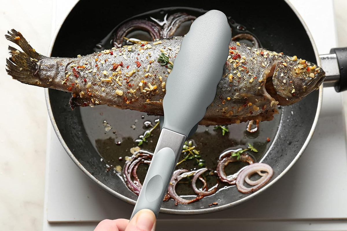 Purilite Select Silicone &amp; Stainless Steel Kitchen Tongs - PuriLite