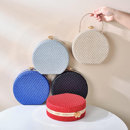 CORIOS Women's Evening Handbags Luxury Round Clutch Purse Shoulder Bag with PU Leather - PuriLite