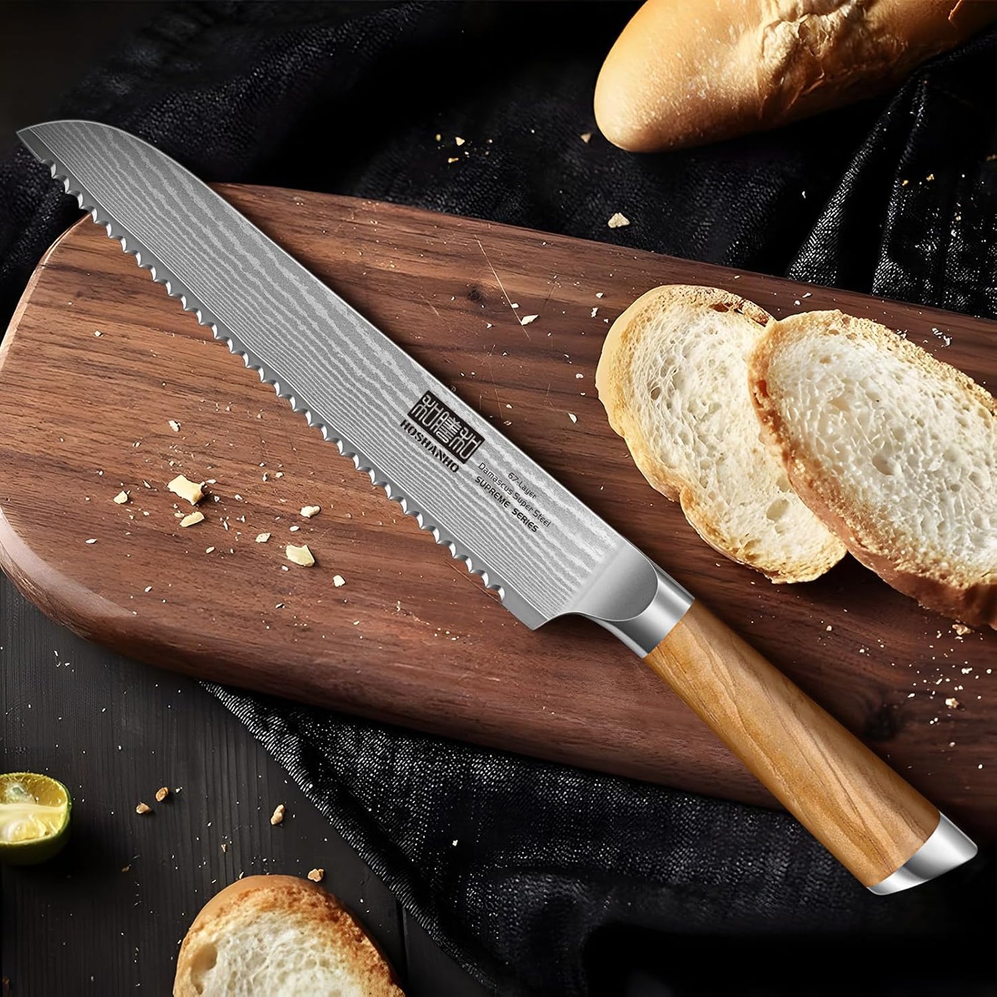 HOSHANHO Damascus Fillet Knife 7 Inch, Professional VG-10 Super Steel Boning Knife, Ultra Sharp Fish Knife with Ergonomic Handle - PuriLite