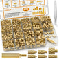 INCLY 440PCS Threaded Inserts M2 M2.5 M3 M4 M5 M6 Brass Heat Set Inserts for Plastic Parts Metric Knurled Nuts Assortment Kit for 3D Printing Components Injection Molding - PuriLite