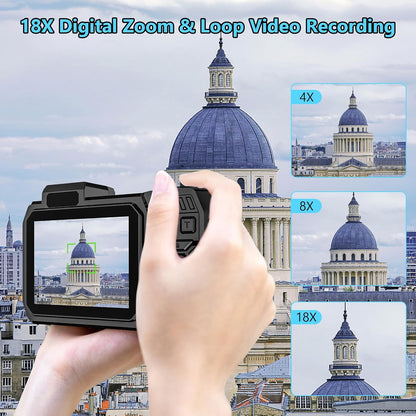 UHD 8K Underwater Camera, 70MP 33FT WiFi Waterproof Digital Camera with 64GB Card, Auto Focus Waterproof Dual-Screen Selfie 2500mAh Battery, 18X Floatable Digital for Snorkeling - PuriLite